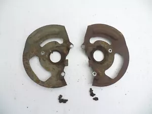 82-92 FIREBIRD CAMARO FRONT BRAKE ROTOR BACKING PLATES DUST SHIELDS ORIGINAL - Picture 1 of 11