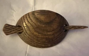 Fibbia per capelli vintage mcm boho hippie in legno, clip, accessorio Barrette - Foto 1 di 3