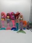 7x Mattel Barbie Mermaid Doll Lot Various Colours