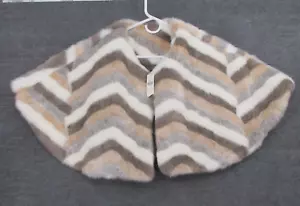 Capa bolero Anthropologie para mujer talla única piel sintética rayas multicolor encogerse de hombros - Imagen 1 de 10
