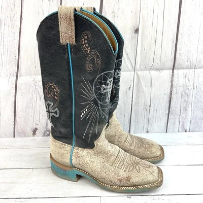 Botas de Vaquera Justin Niñas 6 B Eje Alto Envejecido #BRL321 Puntera Cuadrada Foto 1 de 4