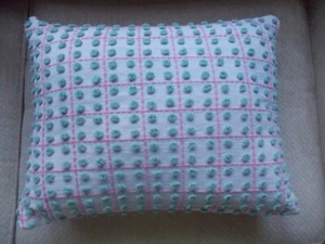 Handmade Pillow Case from Vintage Chenille Bedspread Fabric 12 x 16 - Picture 1 of 2