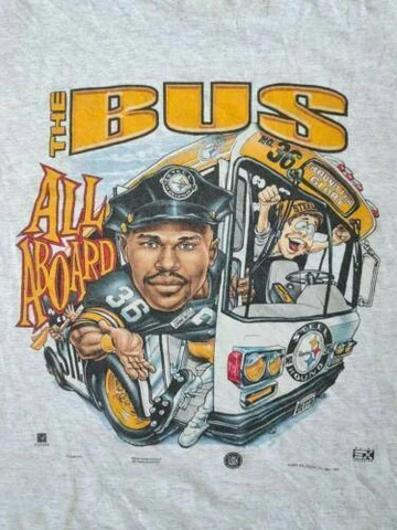 Vintage Jerome Bettis caricature 90's NFL Football Pittsburgh Steelers T Shirt Cover