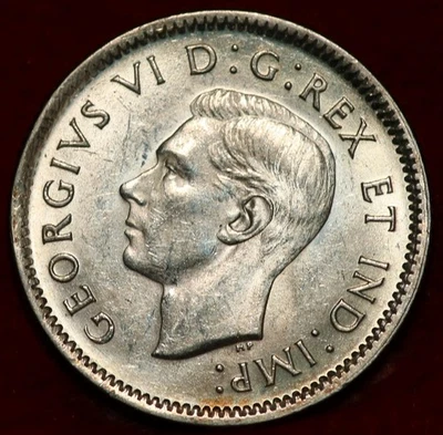 Uncirculated 1940 Canada 10 Cents Silver Foreign Coin - Image 1 of 2