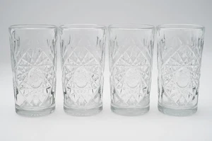 Libbey Hobstar 6 1/8" Highball Glasses Set of 4 - Picture 1 of 6