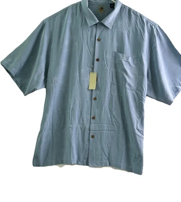 Eagle Dry Goods Signature Series 2XL Button Down Collared 100% Silk New Ad On Sl - Image 1 of 4