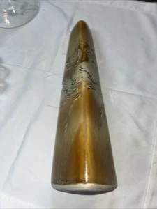 Earth n Fire Keramik mit Erdtönen Glasur innen 1997 11” hoch 4” Sockel - Bild 1 von 6