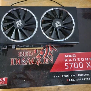 AMD Powercolor Red Dragon RX 5700 XT 8GB DDR6 Graphics Card AXRX 5700XT 8GBD6-OC - Bild 1 von 4