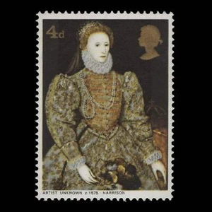 Great Britain 1968 (Variety) 4d British Paintings missing vermilion - Picture 1 of 3