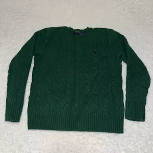 Ralph Lauren Cable Knit Green Sweater Child’s XS - Picture 1 of 9