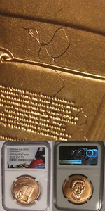 2020 Barbara Bush Spouse Medal NGC MS 68 RD Struck Thru MINT ERROR First Release - Picture 1 of 5