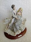 Collectable Capodimonte Figurine Sculpture Loved Couple In A Boat By A.Belcari 