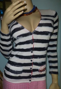 Princess goes Hollywood Strickjacke 100% Baumwolle Taschen gestreift Gr 36 / 38 - Bild 1 von 11