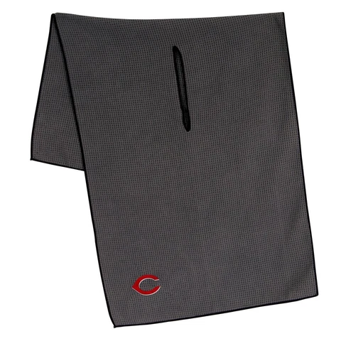 CINCINNATI REDS GRAY MICROFIBER WAFFLE GOLF TOWEL 19"X41" NEW Cover