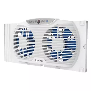 Lasko Electrically Reversible Twin Window Fan with Bluetooth® Technology, 13" H, - Picture 1 of 12