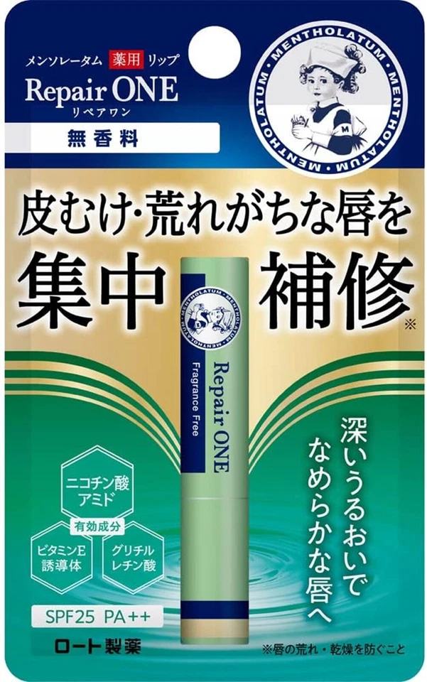 Rohto Mentholatum Medicated Lip Repair ONE Fragrance 2.3g