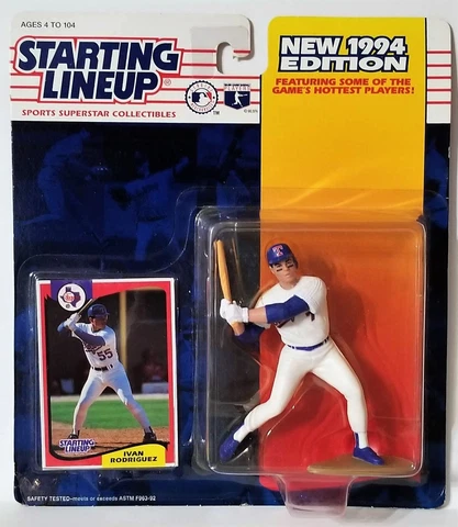 1994 Starting Lineup Ivan Rodriguez Texas Rangers SLU Kenner Sports Figure Cover
