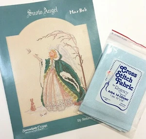 Mar Bek Snow Angel Rebecca Waldrop Counted Cross Stitch Pattern Aida Cloth New - Picture 1 of 5