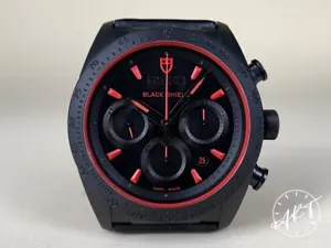 *Rare* Tudor Fastrider Black Shield Ceramic Red Chrono Watch 42000CR in FULL SET - Picture 1 of 6
