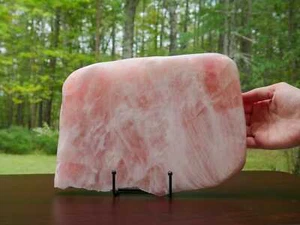 Vintage Rose Quartz Polished Slab | Natural Rose Quartz Slice - Read Details - Picture 1 of 10