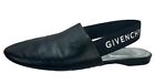GIVENCHY schwarze Rivington Logo Leder Slingback flache Pantoletten Größe 38 US 8 sehr guter Zustand