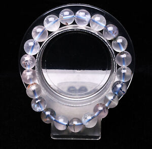 9.6mm Natural Blue Phantom Ghost Garden Quartz Crystal Beads Bracelet
