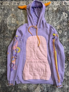 2025 Disney Parks Epcot Figment Cosplay Pullover Sweatshirt Hoodie Adult L - Picture 1 of 9