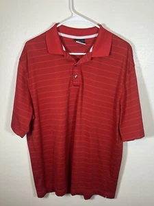 Nike Golf Herren Fit Dry Poloshirt Gr. Large rot gestreift schwarz kurzarm  - Bild 1 von 3