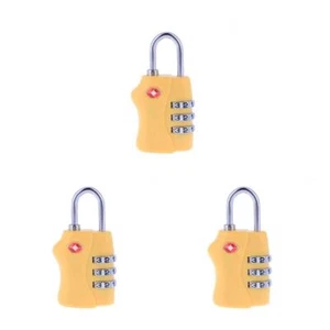 3 Stück tragbares TSA-geprüftes Sicherheits-Gepäckschloss, 3-stellige - Bild 1 von 12