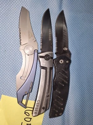 3 Gerber KNIVES   AIRPORT CONFISCATION   Loc 1605 - Image 1 of 4