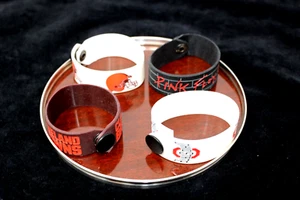 Ohio State Buckeyes, Pink Floyd and 2 Cleveland Browns Wide Silicone Wristbands - Picture 1 of 10