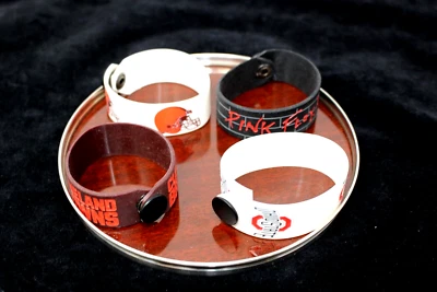 Ohio State Buckeyes, Pink Floyd and 2 Cleveland Browns Wide Silicone Wristbands - Image 1 of 4