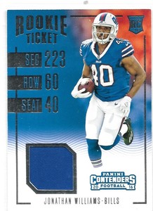 2016 Panini Contenders - Rookie Ticket Swatch - #20 Jonathan Williams - Buffalo 