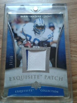 2006 EXQUISITE BARRY SANDERS PATCH NUM.24/50 DETROIT LIONS HOF G.O.A.T  - Image 1 of 3