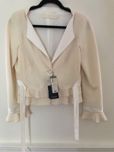 Giacca blazer donna Valentino Couture seta increspata Nordstrom nuova con etichette $4.990 00 US 8