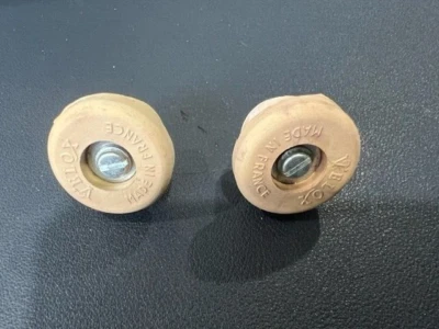 ! VELOX HANDLEBAR PLUGS BAR END CAPS CAP PLUG 白色法国 DE LUXE 橡胶 #3 — 第 1/3 张图片