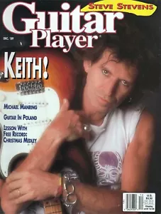 Guitar Player Magazine December 1989 Keith Richards Cover Free Christmas Record - Foto 1 di 1