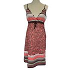 V-neck Strappy Patterned Dress O’Neill Ladies Size UK XL 100% Cotton Women’s Sum