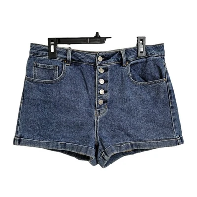 Pantalones Cortos de Denim Pacsun Mom Para Mujer 30 (33x3) Azul Alto Tiro Botón Mosca Boho Foto 1 de 4