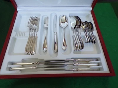 Robbe & Berking Modell NAVETTE Menübesteck 6 Personen 24 Teile Silber 150er TOP - Bild 1 von 4