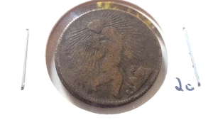 1862 MEXICO 1/4 REAL COPPER COIN - Picture 1 of 2