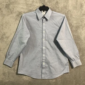 Vintage Brooks Brothers 1818 Regent Polo Shirt Mens Blue 16-32 Supima Cotton - Picture 1 of 11