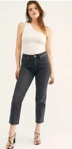 WE THE FREE PEOPLE Rauchquarz JEANS Curvy HIGH RISE Größe 35 NEU ~ KOSTENLOSER VERSAND - Bild 1 von 10