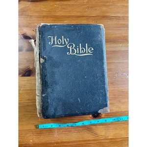 Antique The New Illuminated Holy Bible 1897 Frank E. Wright AS IS - Picture 1 of 8