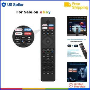 Voice Remote Control Bluetooth RF402A-V14 for Philips Smart TV 4K LED LCD - Picture 1 of 8