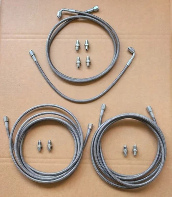 SS Main Front & Rear Brake Lines Replacement Kit 1994-2001 Acura Integra W/O ABS - Image 1 of 2