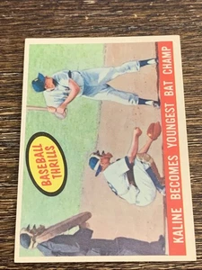 1959 TOPPS AL KALINE #463 BASEBALL TRILLS TIGERS EX-MT or better - Bild 1 von 2