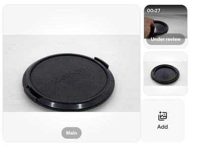 Genuine Canon FD C 72mm Snap-On Front Lens Cap 33648 - Image 1 of 3