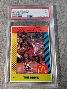 1990 McDonald's Michael Jordan #4 PSA 5 EX The Drive Bulls NBA Collectible - Picture 1 of 1