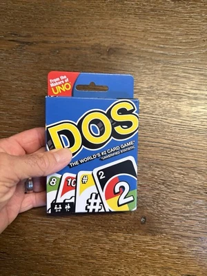Uno DOS Card Game Colorful Classic Mattel New - SEALED CARDS - Image 1 of 3